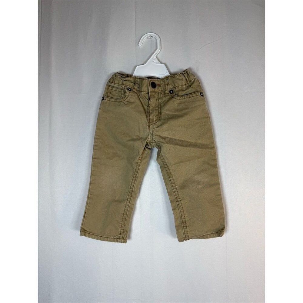 OshKosh B'gosh Toddler Unisex Jeans Tan Slim Straight 5-Pocket Elastic Waist - Picture 3 of 15